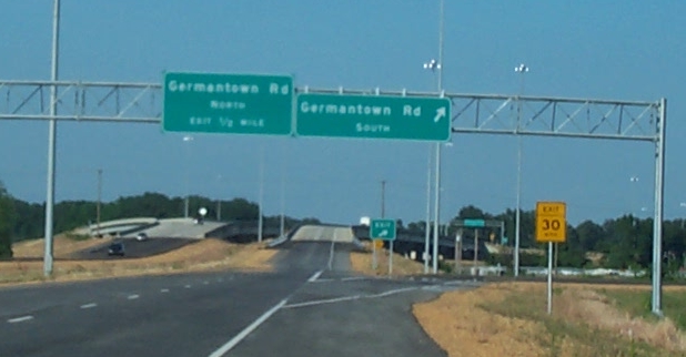 SB Germantown Rd ramp from EB MS 302