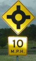 Standard U.S. roundabout sign.
