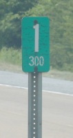 The sole TN 300 milemarker.