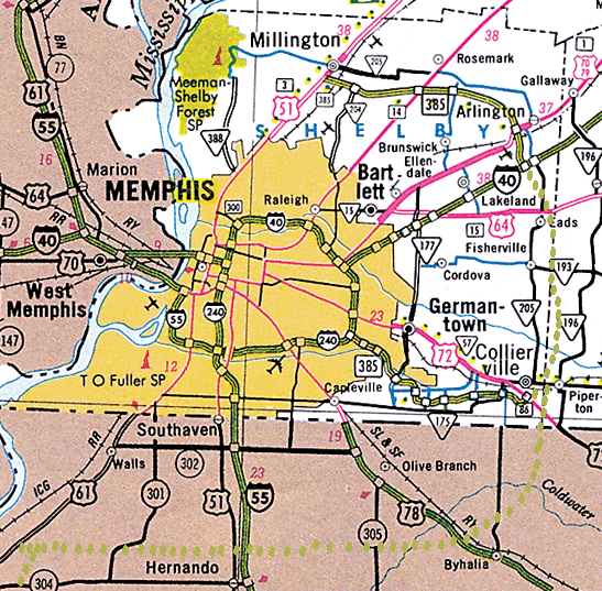 Map of TN 385